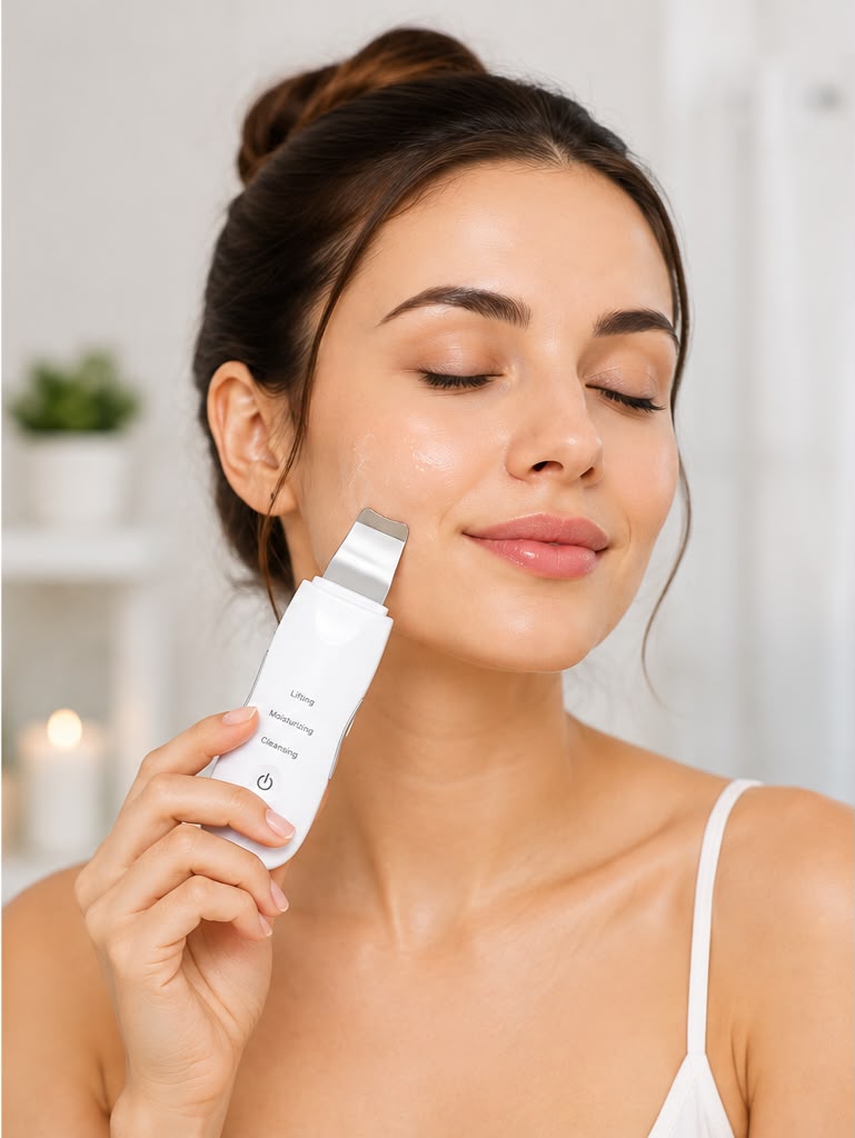 Espátula Facial Ultrasónica — Limpieza Profunda y Exfoliación